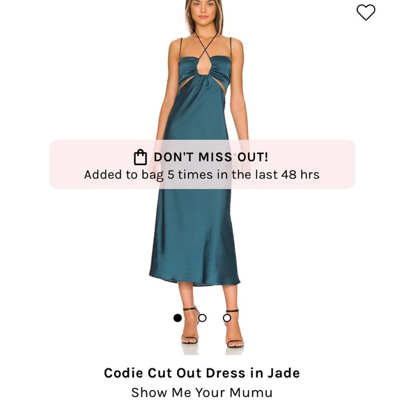Revolve x show me your mumu Codie Cut Out midi summer Dress in Jade - Picture 3 of 6